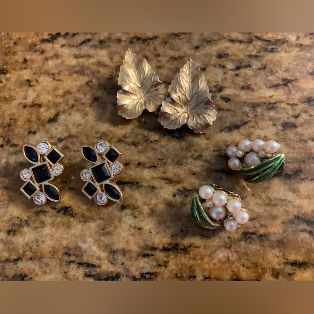 Trio of Clip Earrings
